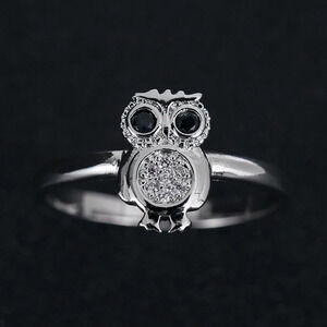925 Silver Plated 3A CZ Cute Ring for Men Women, FB16FA1042